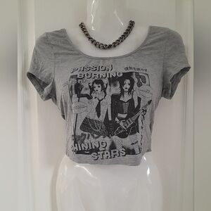 SHEIN Gray Anime Crop Top